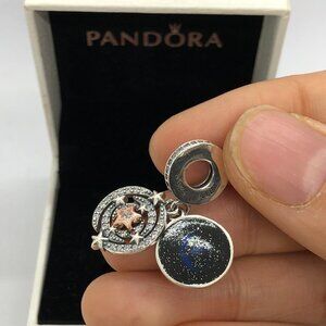 ✨🔥Pandora Two-tone Shooting Star Double Dangle Charm